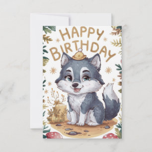 Chararly Varg Digital Birthday Kort
