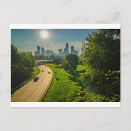 CharCharlotte Skyline North carolina Vykort
