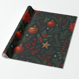 Charcoal Bloom - Charcoal Floral Holiday Presentpapper