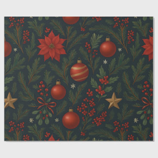 Charcoal Bloom - Charcoal Floral Holiday Presentpapper