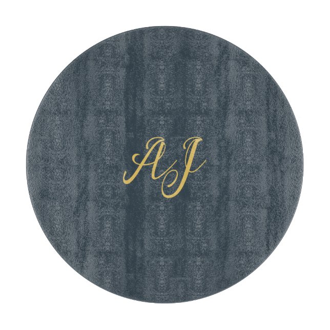 Charcoal Gold Color Monogram Professional Initial (Framsidan)