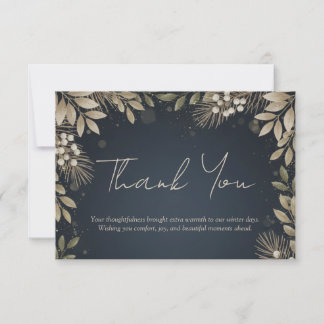 Charcoal Gold Neutral Foliage Holiday Tack Kort