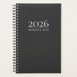 Charcoal Gray 2026 Planner | Custom Initials