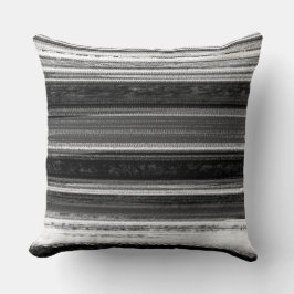 Charcoal Grey Textured Abstract Stripe Pattern Kudde