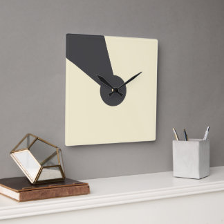 Charcoal keyhole Wall clock Fyrkantig Klocka