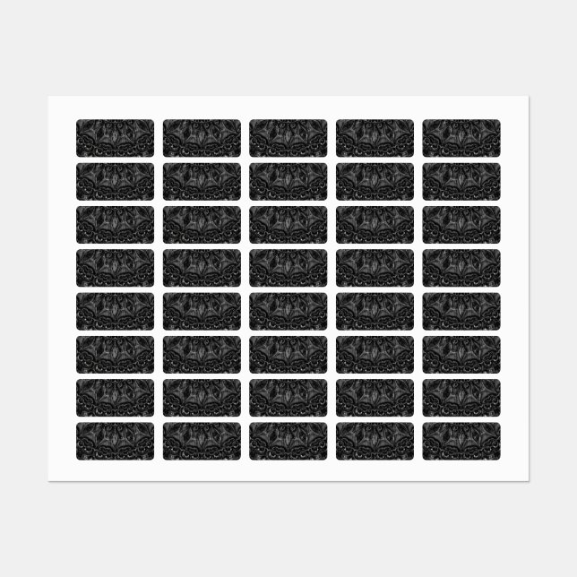 Charcoal Mandala  Labels Klistermärke (Ark)