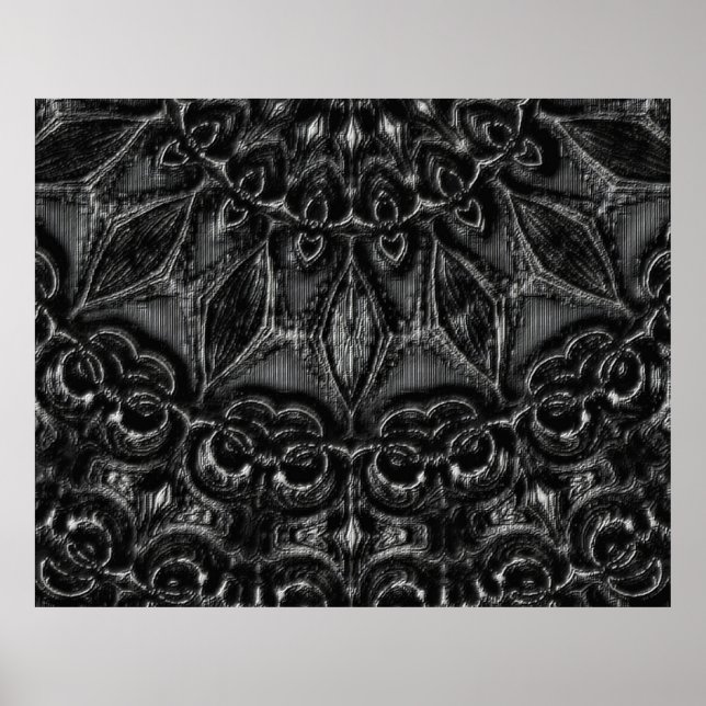 Charcoal Mandala  Poster (Framsidan)