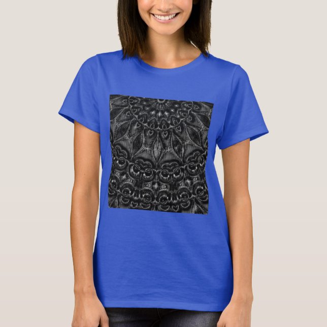 Charcoal Mandala  T-Shirt (Framsida)
