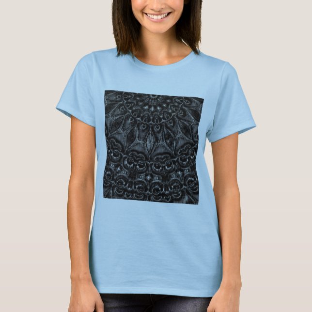 Charcoal Mandala  T-Shirt (Framsida)