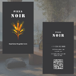 Charcoal Pizza Restaurant Golden Wheat Shop Visitkort