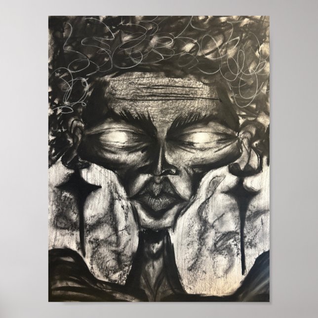 charcoal portrait poc poster (Framsidan)