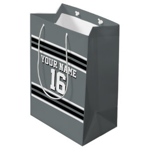 Charcol Black Wht Team Jersey Anpassningsbar Numbe