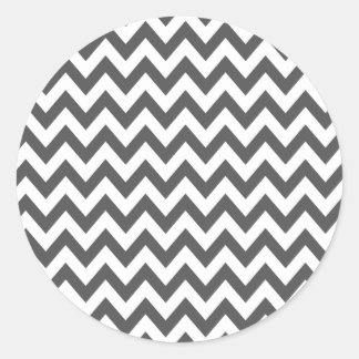 Charcol Chevron Stickers Runt Klistermärke
