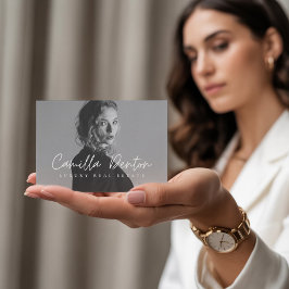 Charcol Grått Modern Script Luxury Real Gods Visitkort