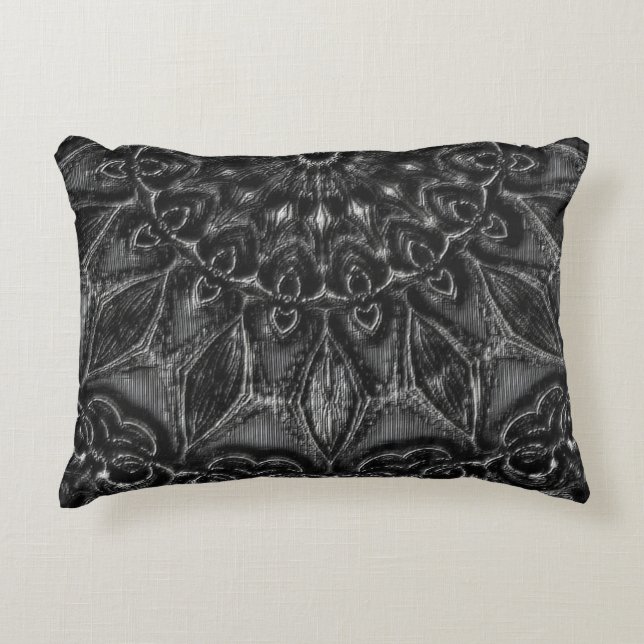 Charcol Mandala accent Pillow Prydnadskudde (Framsidan)