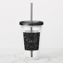 Charcol Mandala Acrylic Tumbler