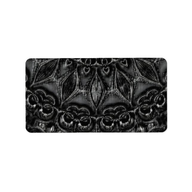 Charcol Mandala Adressetikett (Framsidan)