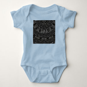 Charcol Mandala Baby Bodykostydräkt T Shirt