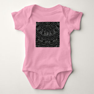 Charcol Mandala Baby Bodykostydräkt T Shirt