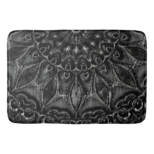 Charcol Mandala Bath Mat Badrumsmatta