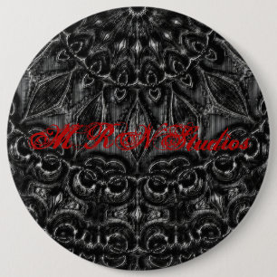Charcol Mandala Button Knapp