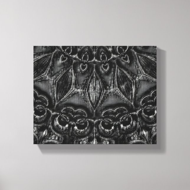 Charcol Mandala Canvastryck (Framsida)