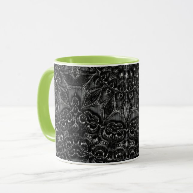 Charcol Mandala Coffee Mugg (Framsida vänster)