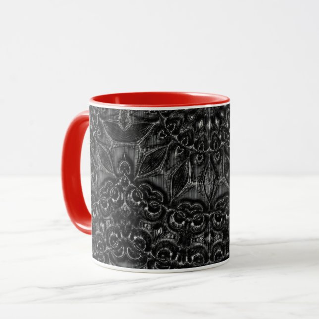 Charcol Mandala Coffee Mugg (Framsida vänster)