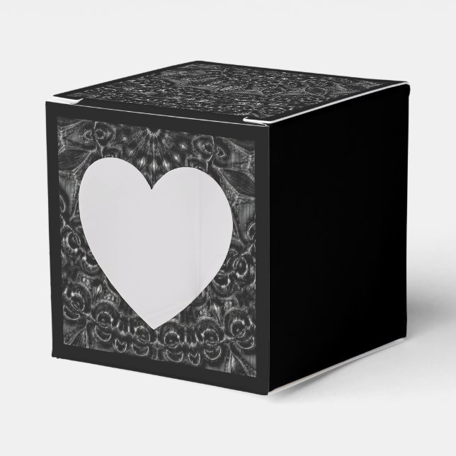 Charcol Mandala Favor Box Presentaskar (Framsidan Sidan)