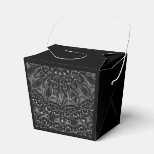 Charcol Mandala Favor Box Presentaskar