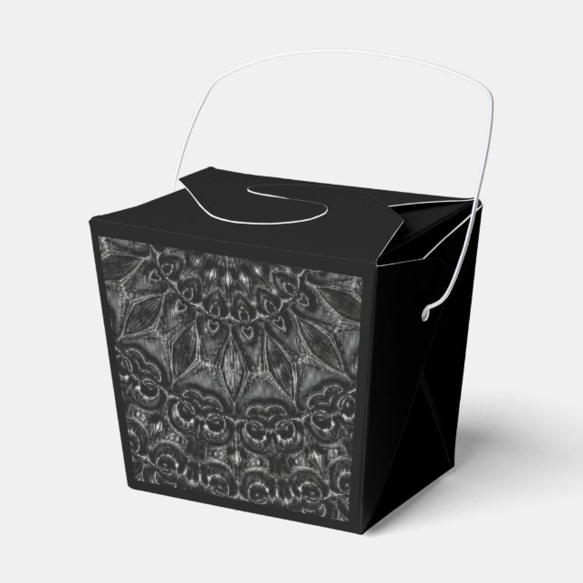 Charcol Mandala Favor Box Presentaskar (Framsidan Sidan)