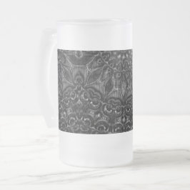 Charcol Mandala Frostat Ölglas