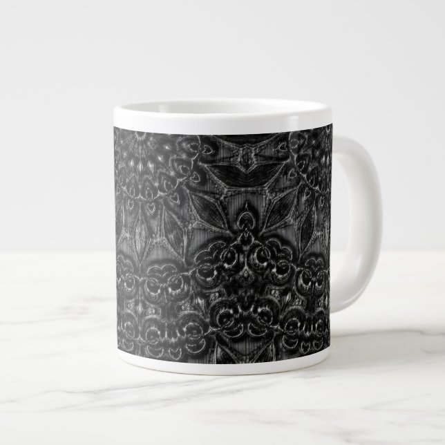 Charcol Mandala Jumbo Mugg (Framsida höger)