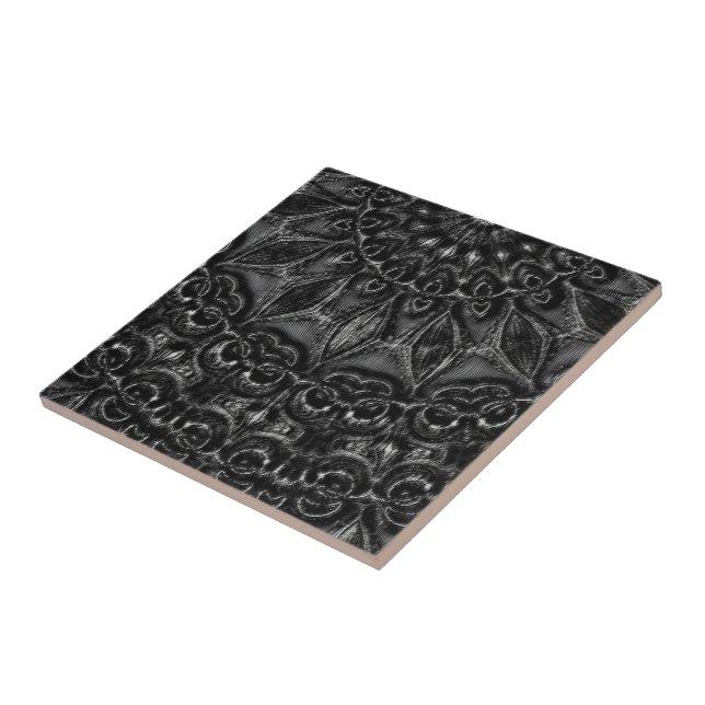 Charcol Mandala Kakelplatta (Sidan)
