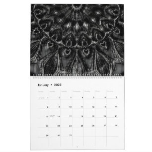 Charcol Mandala Kalender
