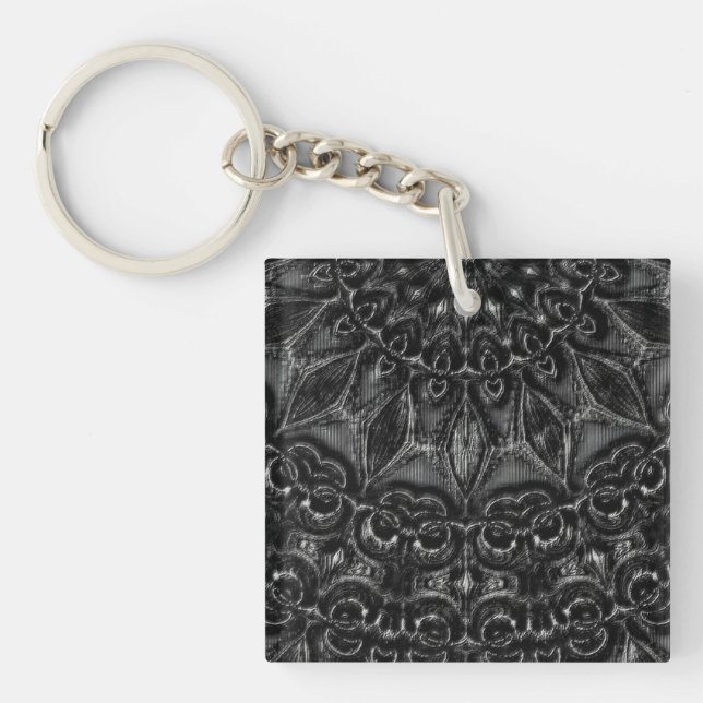 Charcol Mandala Keychain (Framsidan)