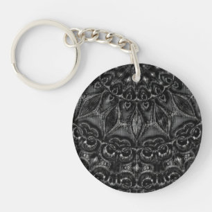 Charcol Mandala Keychain