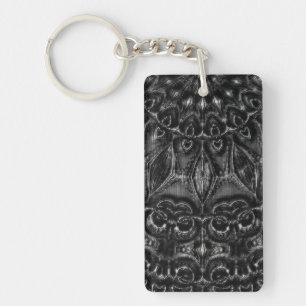 Charcol Mandala Keychain