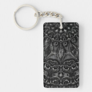 Charcol Mandala Keychain Nyckelring