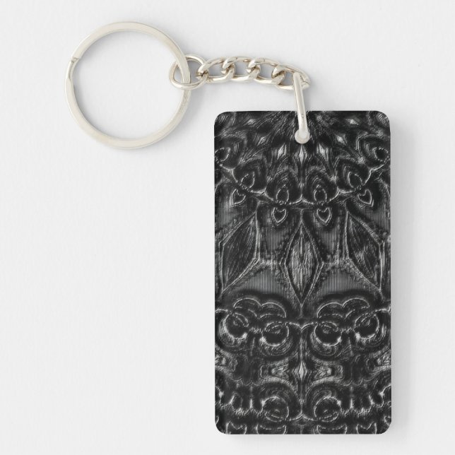 Charcol Mandala Keychain Nyckelring (Framsidan)