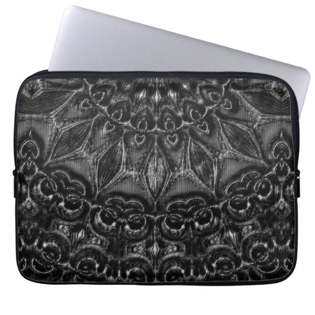 Charcol Mandala Laptop Fodral (Framsidan)