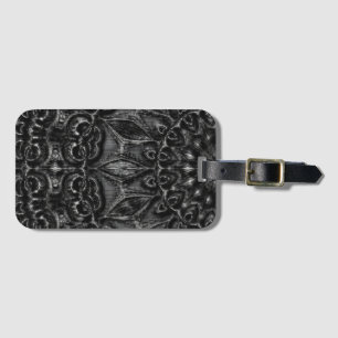 Charcol Mandala Luggage Tag Bagagebricka
