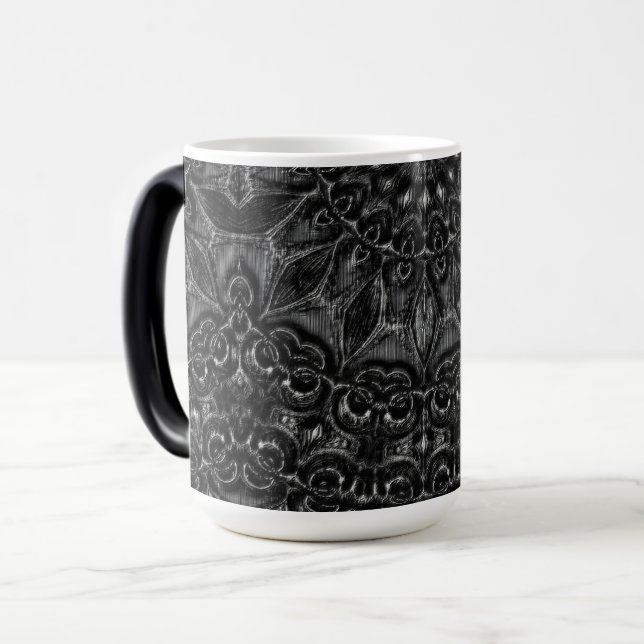 Charcol Mandala Magisk Mugg (Framsida vänster)