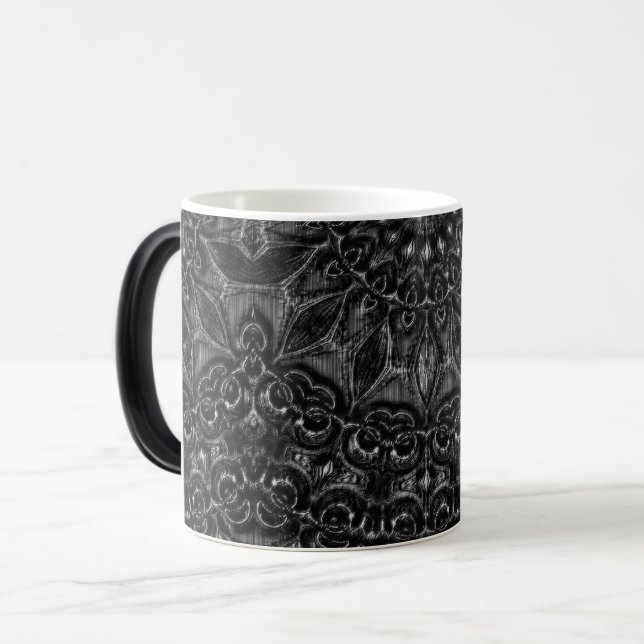 Charcol Mandala Magisk Mugg (Framsida vänster)