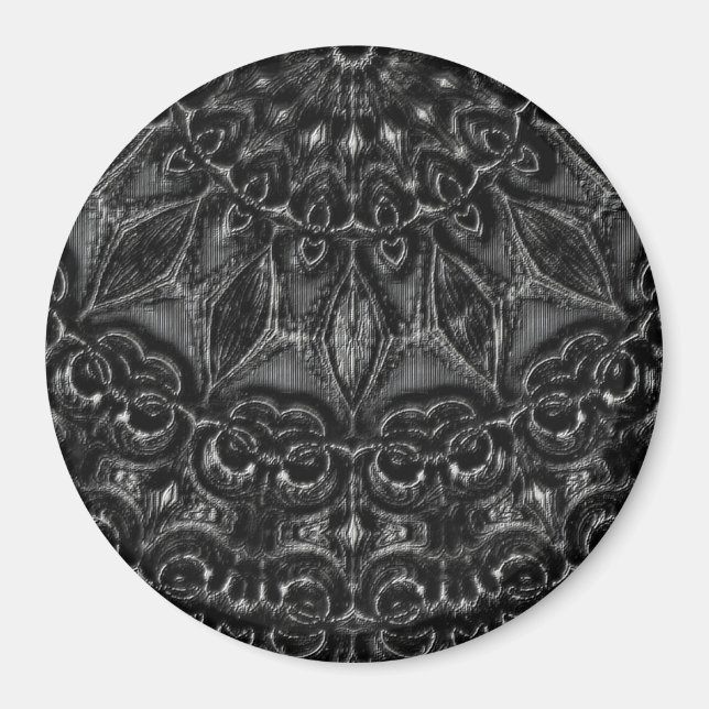 Charcol Mandala Magnet (Framsidan)