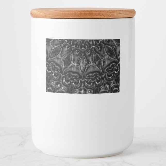 Charcol Mandala Mat Etiketter (Framsida)