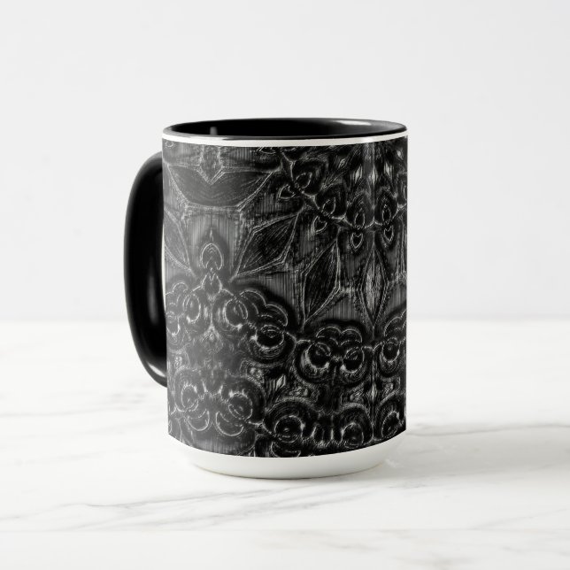 Charcol Mandala Mugg (Framsida vänster)
