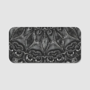 Charcol Mandala Namn bricka Namnbricka