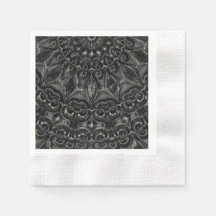 Charcol Mandala Napkins Pappersservett