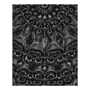 Charcol Mandala Photo Print Fototryck